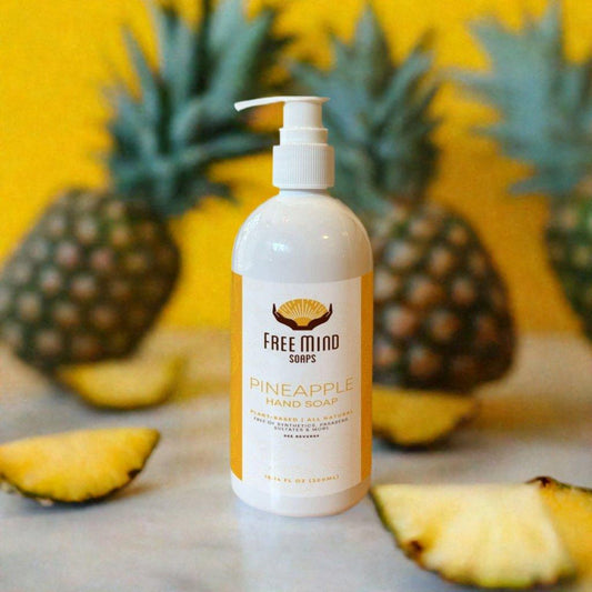 Pineapple-based Enzyme Hand Soap | Free Mind Soaps | Pineapple & Tangerine | Natural Hand Soap - Free Mind Soaps